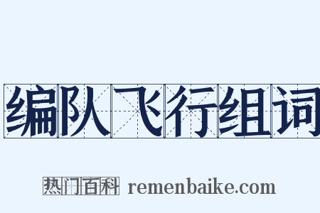 编队飞行组词是什么意思的图片